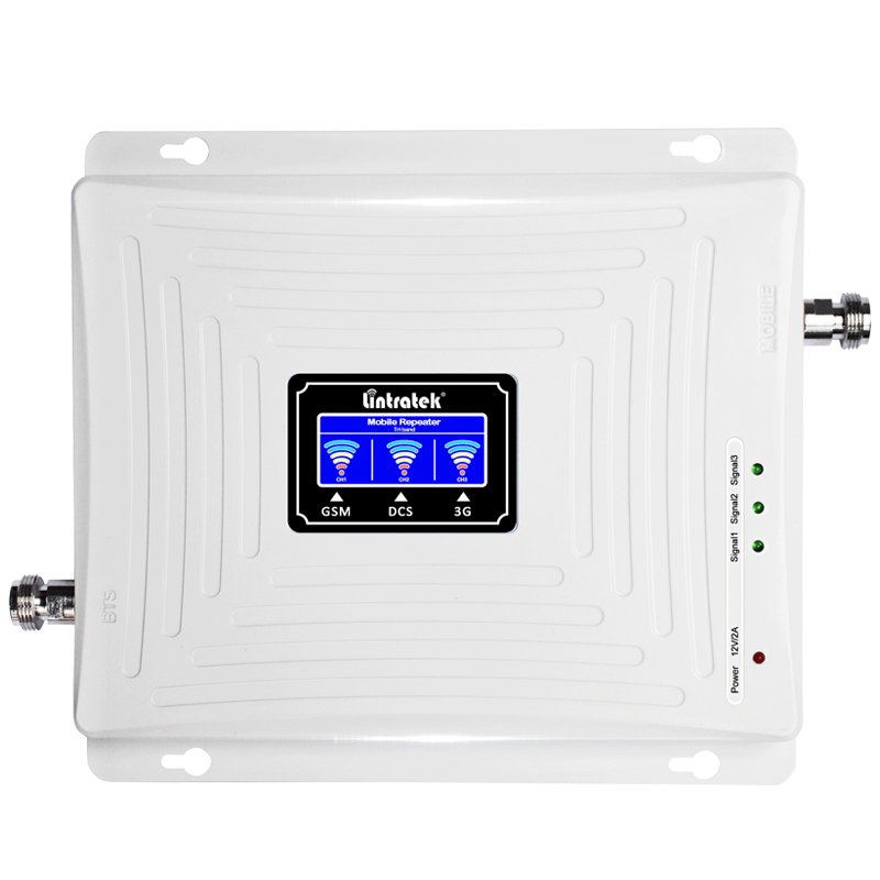 Lintratek 2g 3g 4g 900 1800 2100 tri band fiber optic lnb mobile cell phone home signal booster